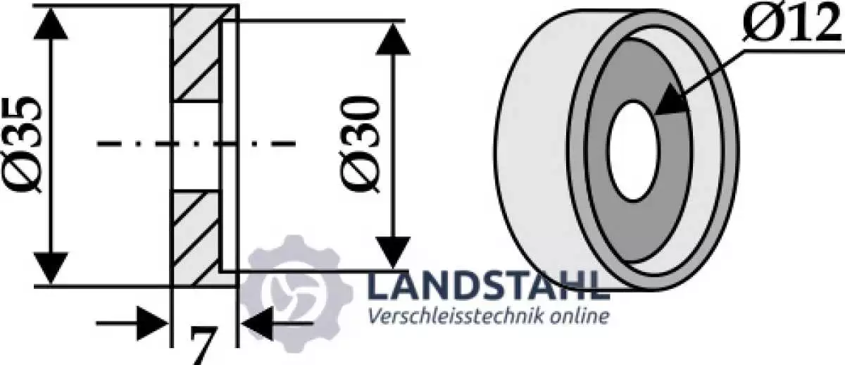 Buchse für Strohhäcksler-Messer